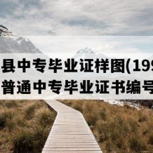 大新县中专毕业证样图(1995年广西普通中专毕业证书编号）