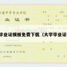 大学毕业证模板免费下载（大学毕业证样版）