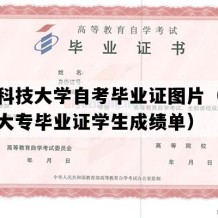 北京科技大学自考毕业证图片（北京自考大专毕业证学生成绩单）