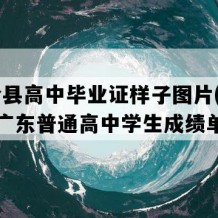 蕉岭县高中毕业证样子图片(2014年广东普通高中学生成绩单）