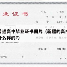 新疆普通高中毕业证书图片（新疆的高中毕业证是什么样的?）