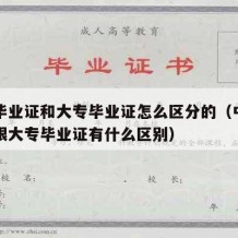 中专毕业证和大专毕业证怎么区分的（中专毕业证跟大专毕业证有什么区别）