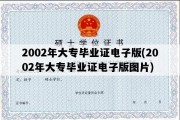 2002年大专毕业证电子版(2002年大专毕业证电子版图片)