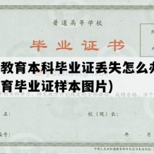 远程教育本科毕业证丢失怎么办(远程教育毕业证样本图片)