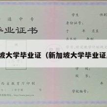 新加坡大学毕业证（新加坡大学毕业证展示）