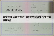 大学毕业证几寸照片（大学毕业证要几寸什么底照片）