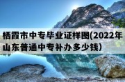 栖霞市中专毕业证样图(2022年山东普通中专补办多少钱）