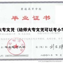 幼师大专文凭（幼师大专文凭可以考小学老师吗）