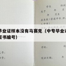 中专毕业证样本没有马赛克（中专毕业证上面没有证书编号）