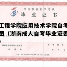 湖南工程学院应用技术学院自考毕业证样图（湖南成人自考毕业证丢失怎么办）