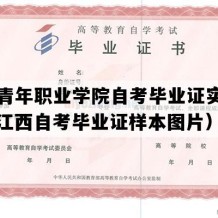 江西青年职业学院自考毕业证实拍图片（江西自考毕业证样本图片）