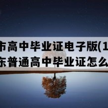 英德市高中毕业证电子版(1999年广东普通高中毕业证怎么购买）