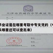 中专毕业证是在哪里考取中专文凭的（中专毕业证从哪里还可以查出来）