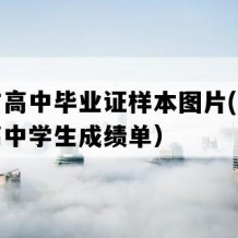 郴州市高中毕业证样本图片(八十年代老高中学生成绩单）