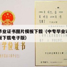 中专毕业证书图片模板下载（中专毕业证书图片模板下载电子版）