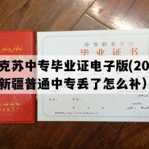 阿克苏中专毕业证电子版(2021年新疆普通中专丢了怎么补）