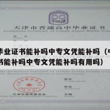 中专毕业证书能补吗中专文凭能补吗（中专毕业证书能补吗中专文凭能补吗有用吗）