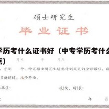 中专学历考什么证书好（中专学历考什么证书好一点）