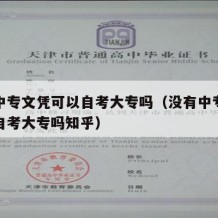 没有中专文凭可以自考大专吗（没有中专文凭可以自考大专吗知乎）