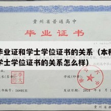 本科毕业证和学士学位证书的关系（本科毕业证和学士学位证书的关系怎么样）