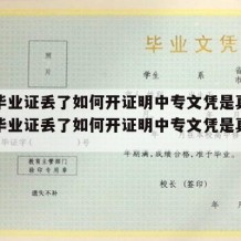 中专毕业证丢了如何开证明中专文凭是真的（中专毕业证丢了如何开证明中专文凭是真的假的）