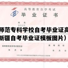 和田师范专科学校自考毕业证高清图片（新疆自考毕业证模板图片）