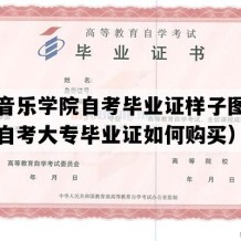 上海音乐学院自考毕业证样子图片（上海自考大专毕业证如何购买）