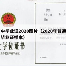 高中毕业证2020图片（2020年普通高中毕业证样本）