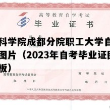 中国科学院成都分院职工大学自考毕业证图片（2023年自考毕业证图片模板）