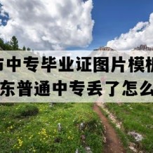 招远市中专毕业证图片模板(2018年山东普通中专丢了怎么补）