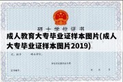 成人教育大专毕业证样本图片(成人大专毕业证样本图片2019)