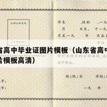 山东省高中毕业证图片模板（山东省高中毕业证图片模板高清）