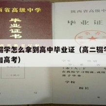 高二辍学怎么拿到高中毕业证（高二辍学后如何参加高考）