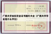 广西大学本科毕业证书图片大全（广西大学毕业是什么学位）