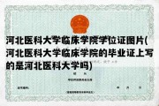 河北医科大学临床学院学位证图片(河北医科大学临床学院的毕业证上写的是河北医科大学吗)