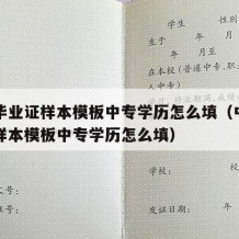 中专毕业证样本模板中专学历怎么填（中专毕业证样本模板中专学历怎么填）