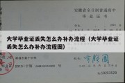 大学毕业证丢失怎么办补办流程（大学毕业证丢失怎么办补办流程图）