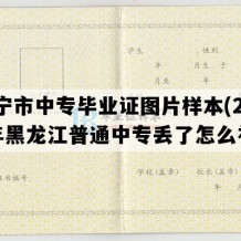 东宁市中专毕业证图片样本(2009年黑龙江普通中专丢了怎么补）