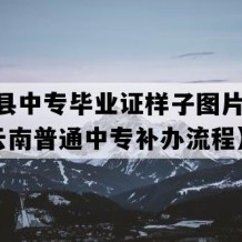 姚安县中专毕业证样子图片(2000年云南普通中专补办流程）