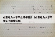 山东电力大学毕业证书图片（山东电力大学毕业证书图片样本）