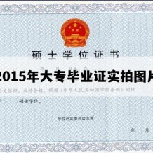 2015年大专毕业证实拍图片