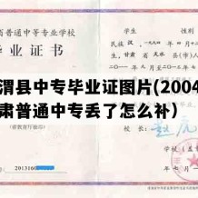 通渭县中专毕业证图片(2004年甘肃普通中专丢了怎么补）