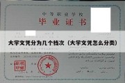 大学文凭分为几个档次（大学文凭怎么分类）