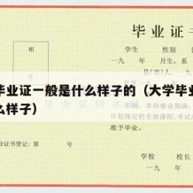 大学毕业证一般是什么样子的（大学毕业证书是什么样子）