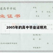 2005年的高中毕业证照片