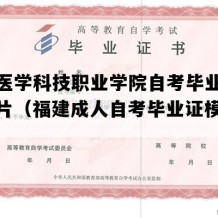 三明医学科技职业学院自考毕业证模板图片（福建成人自考毕业证模板图片）