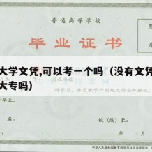 没有大学文凭,可以考一个吗（没有文凭可以报考大专吗）