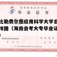 海南比勒费尔德应用科学大学自考毕业证样图（海南自考大专毕业证模板图片）