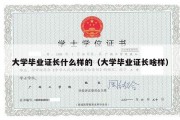 大学毕业证长什么样的（大学毕业证长啥样）