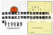 山东石油化工学院学位证样本图片(山东石油化工学院学位证样本图片大全)